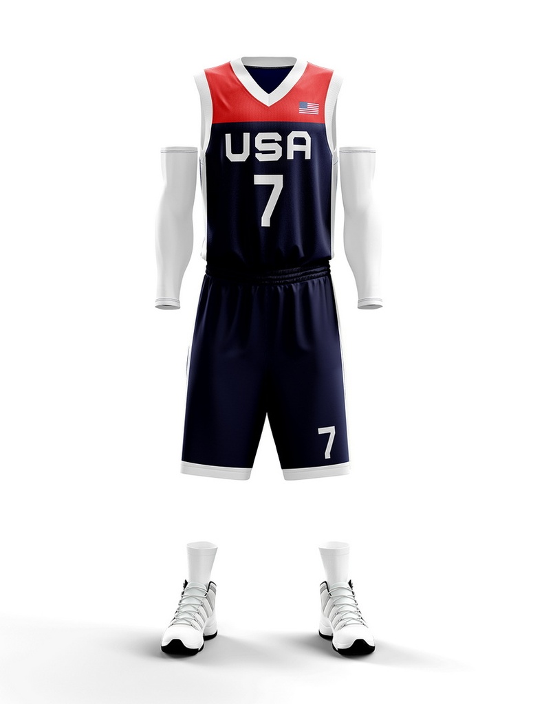 包邮包印-美国队篮球服-3806
